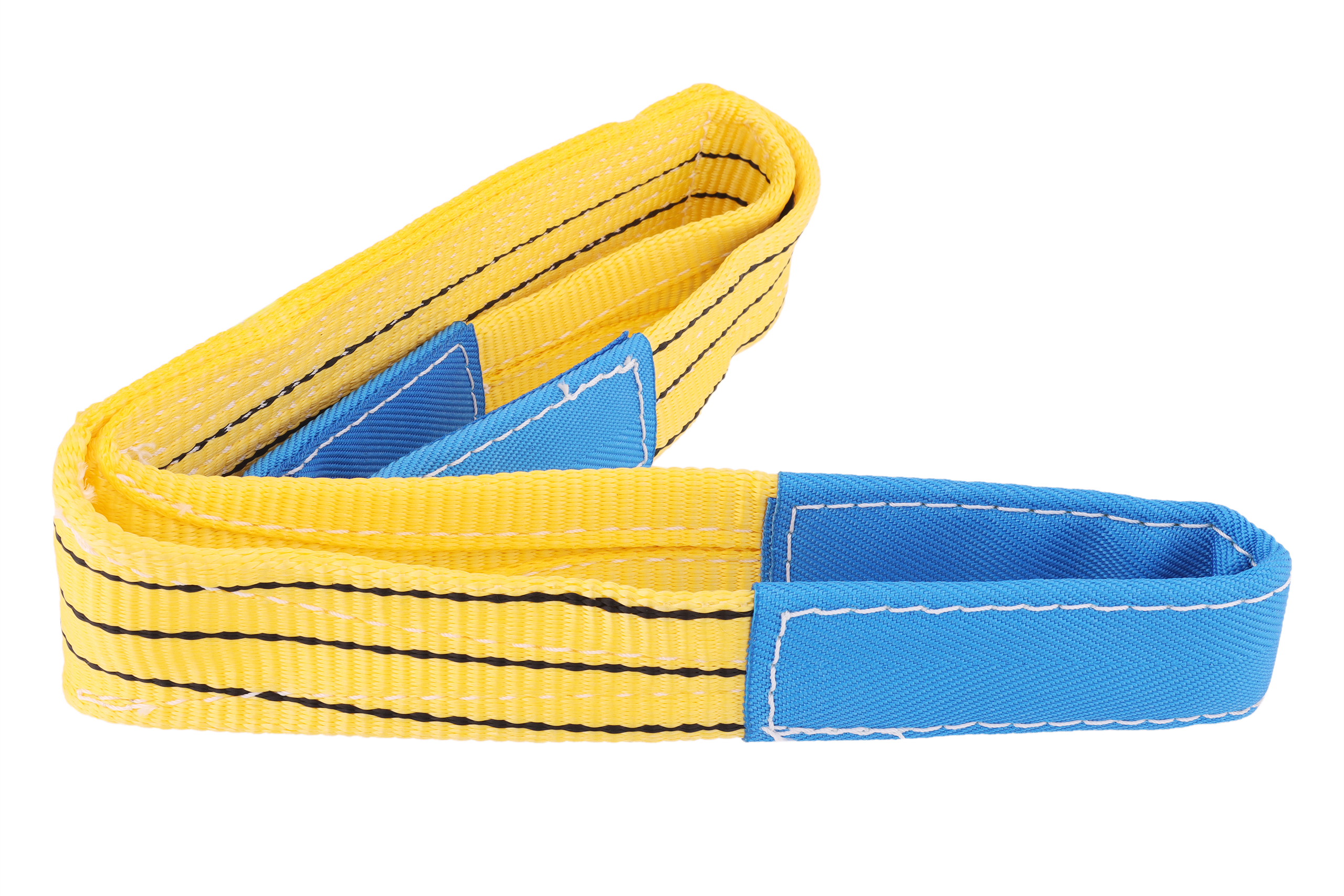Produktbild von 4-strängiges Hebeband Mit Haken 6 T – G80-Stahl, Polyester, 1 M Länge – Für Baustelle, Werkstatt Und Abschleppen